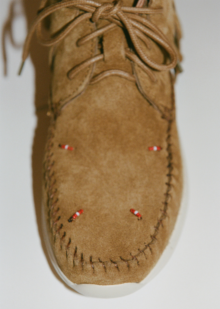 Suede Lace-Up Boots — Light Brown
