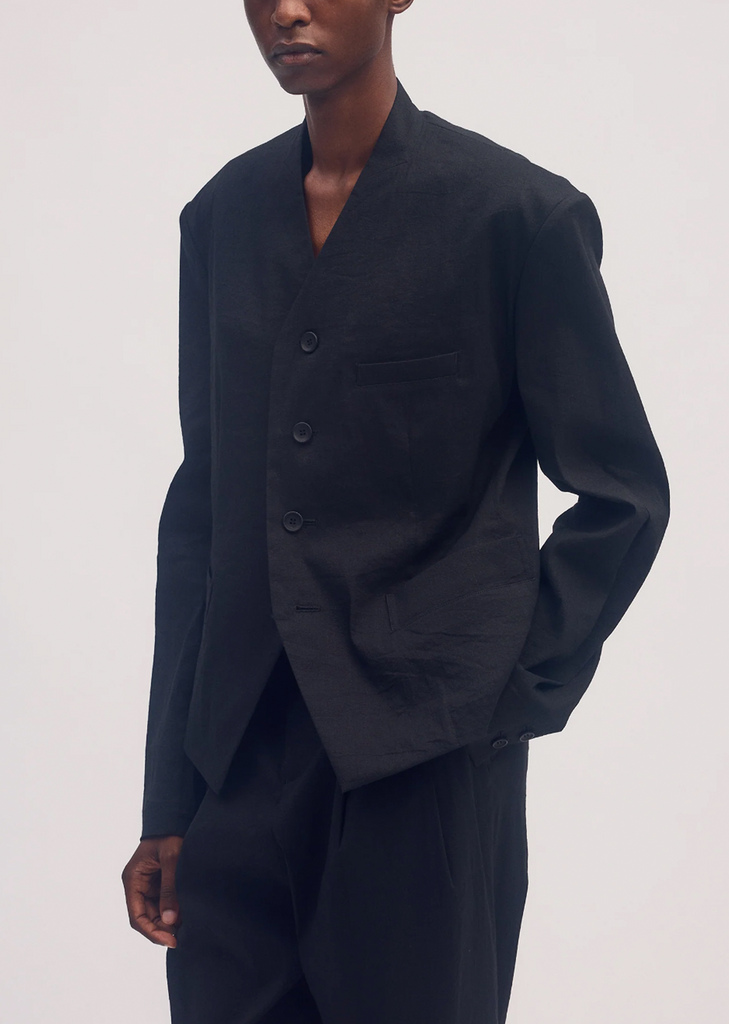 Washi Paper Ensemble U Jacket — Black