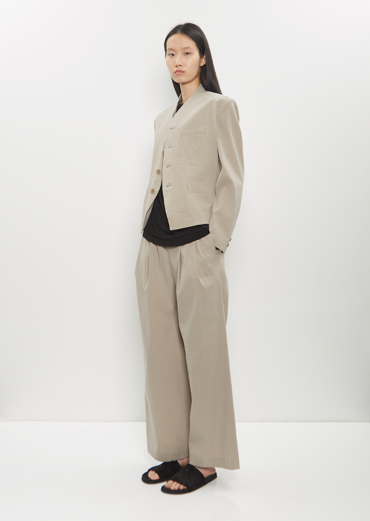 Washi Paper Ensemble U Jacket — Greige