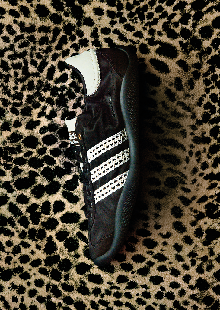 Karintha Lo Satin Sneaker — Core Black / Cream White