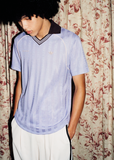 Football Jacquard Tee — Light Purple