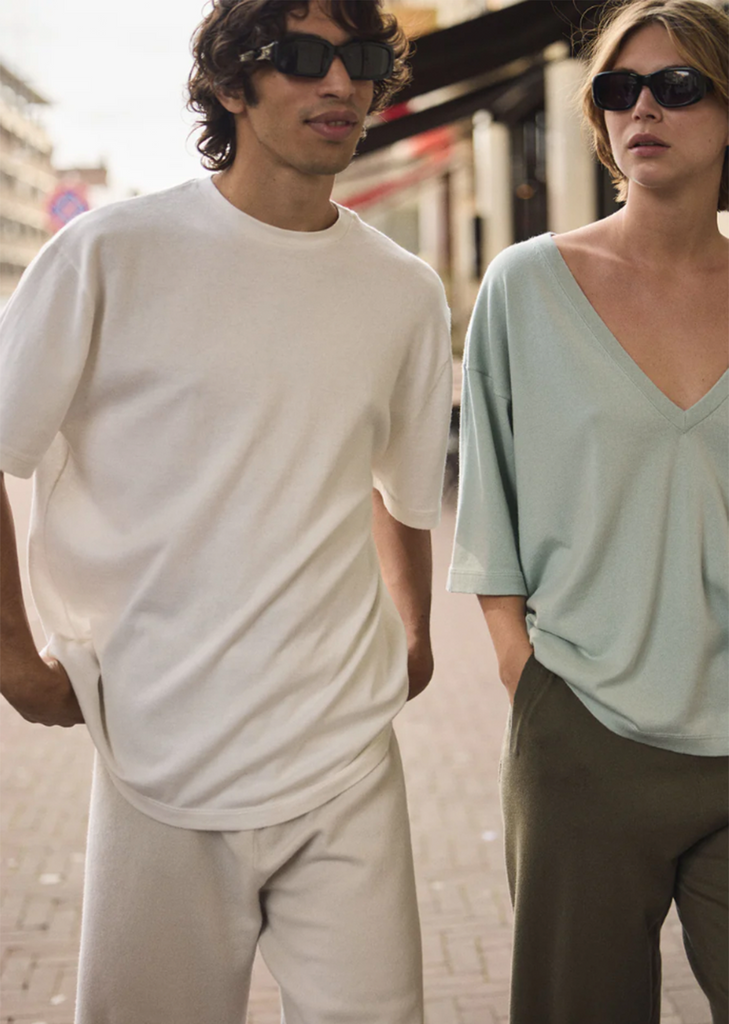 n°269 Rik Cotton Cashmere Top — Snow