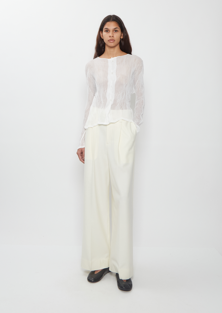 Chiffon Twist BK/WT Shirt