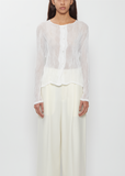 Chiffon Twist BK/WT Shirt