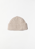 Chunky Rib Beanie — Cream