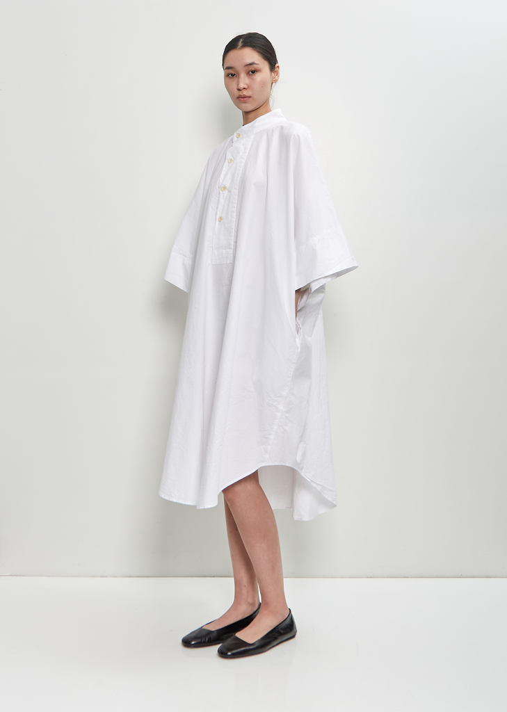 Organic Cotton Octo Overshirt Dress — White