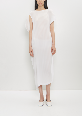 Shadow Study Pleats Solid Dress
