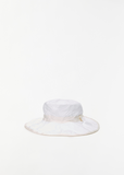 Cotton Canotier Big RB Hat — White