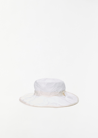 Cotton Canotier Big RB Hat — White