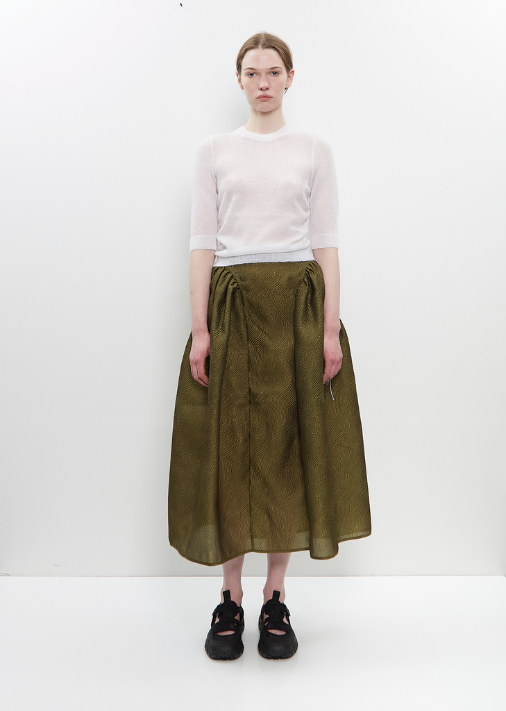 Recycled Poly Matelassé Fabiola Skirt