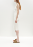 Compact Knit Short Tank Dress — White