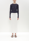 Cotton Jersey Skirt — White