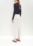 Cotton Jersey Skirt — White