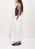 Cotton Poplin Tulip Pleated Skirt