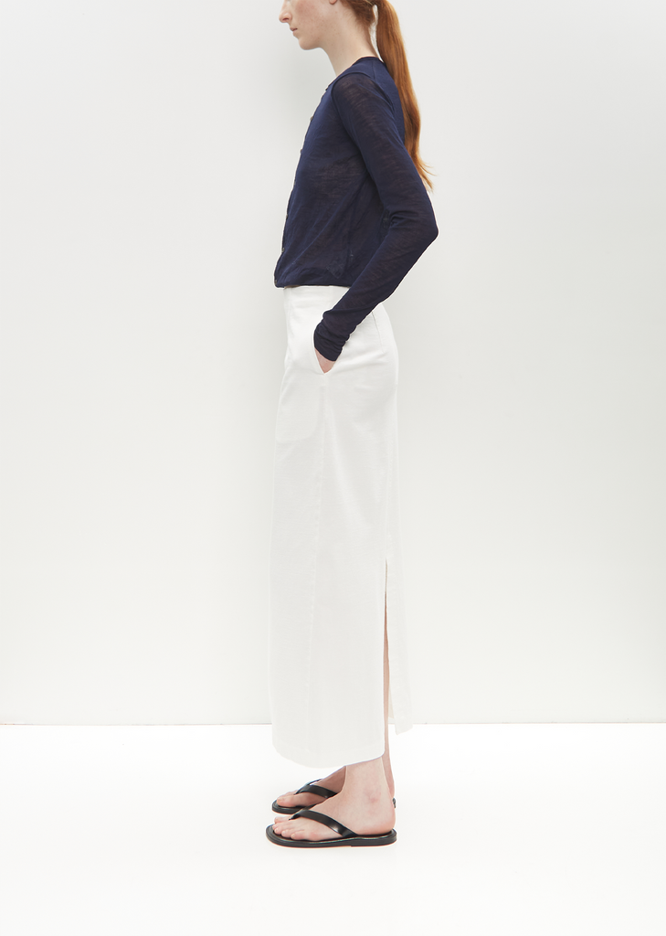 Cotton Jersey Skirt — White