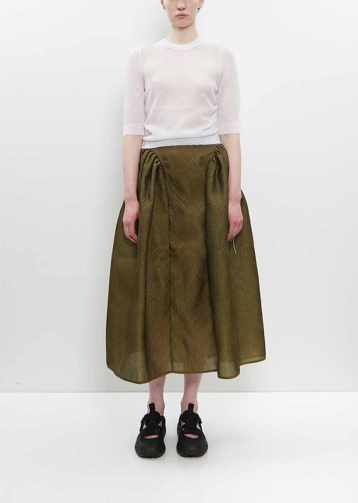 Recycled Poly Matelassé Fabiola Skirt