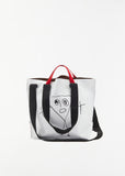 Medium Printed Shopper Bag — Optical White