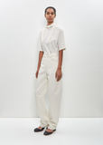 Cotton Five Pocket Twisted Pants — Creamy White