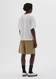 Cotton Linen Simple T-Shirt  — White