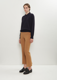 Stretch Cotton Matte Shine Windowpane Kick Pant
