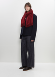 Cashmere Arran Solid Scarf — Wine Red