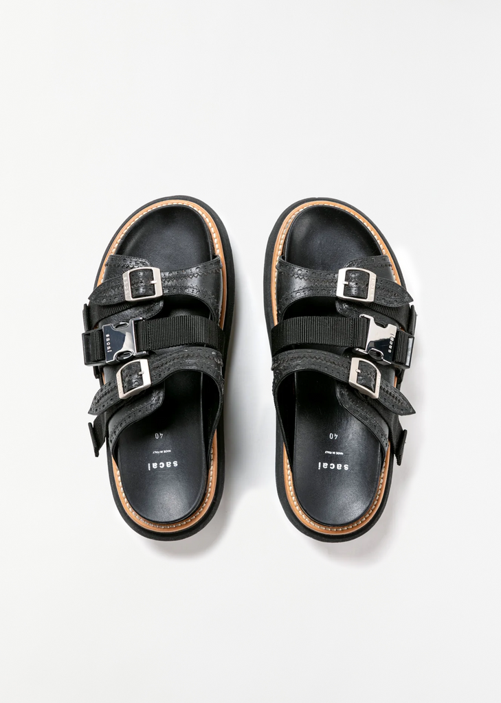 Wingtip Leather Sandals