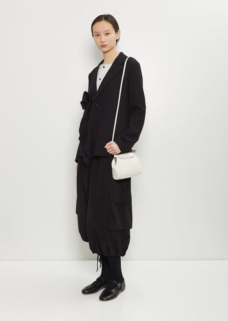 Leather Metal Clasp Shoulder Bag