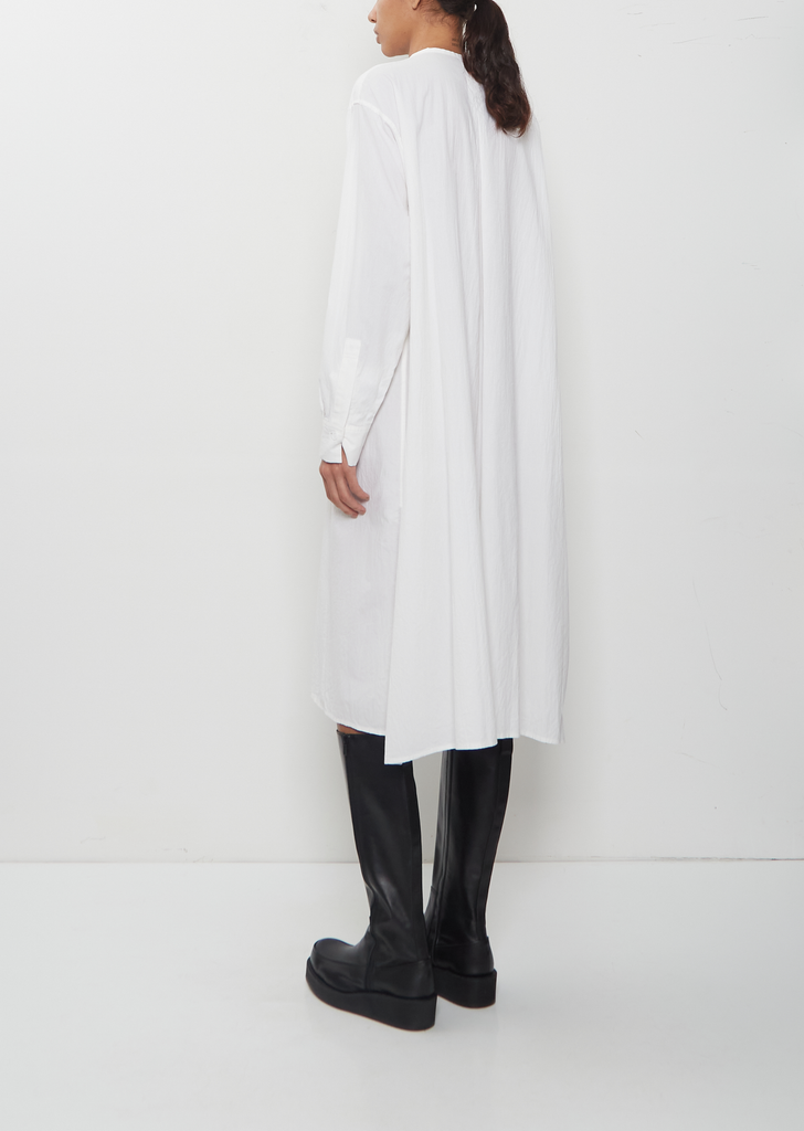 Piping Collar Cotton Dress