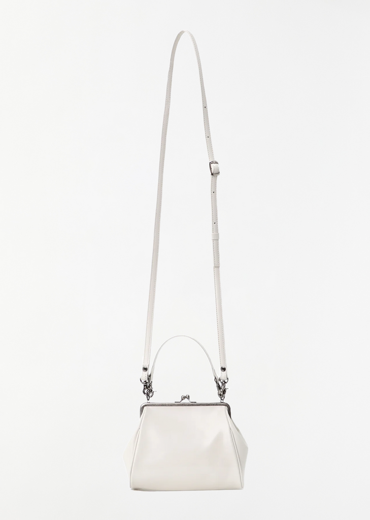 Leather Metal Clasp Shoulder Bag