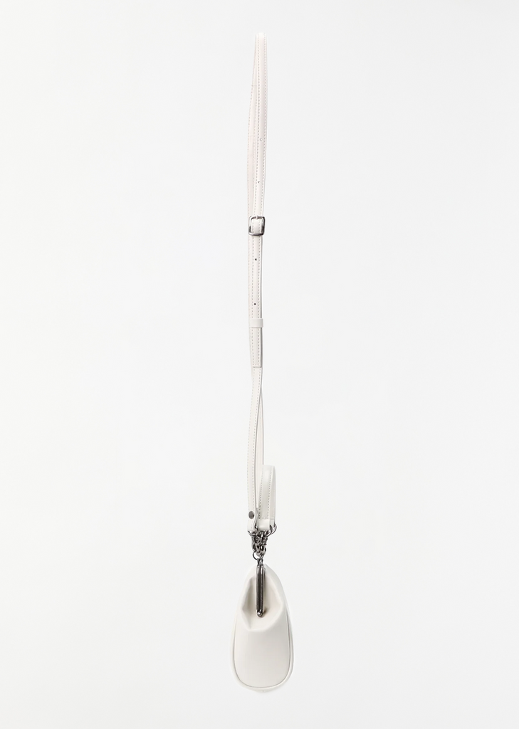 Leather Metal Clasp Shoulder Bag