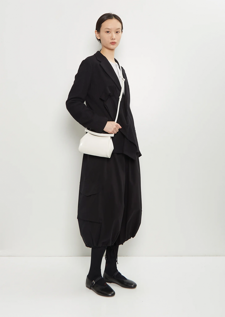 Leather Metal Clasp Shoulder Bag