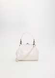 Leather Metal Clasp Shoulder Bag
