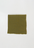 Check Small Cashmere Scarf — Dark Turquoise Oil