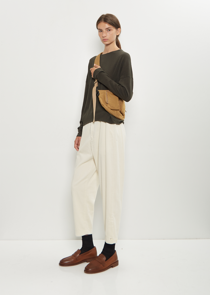 Technical Gabardine Bodybag, Small — Beige