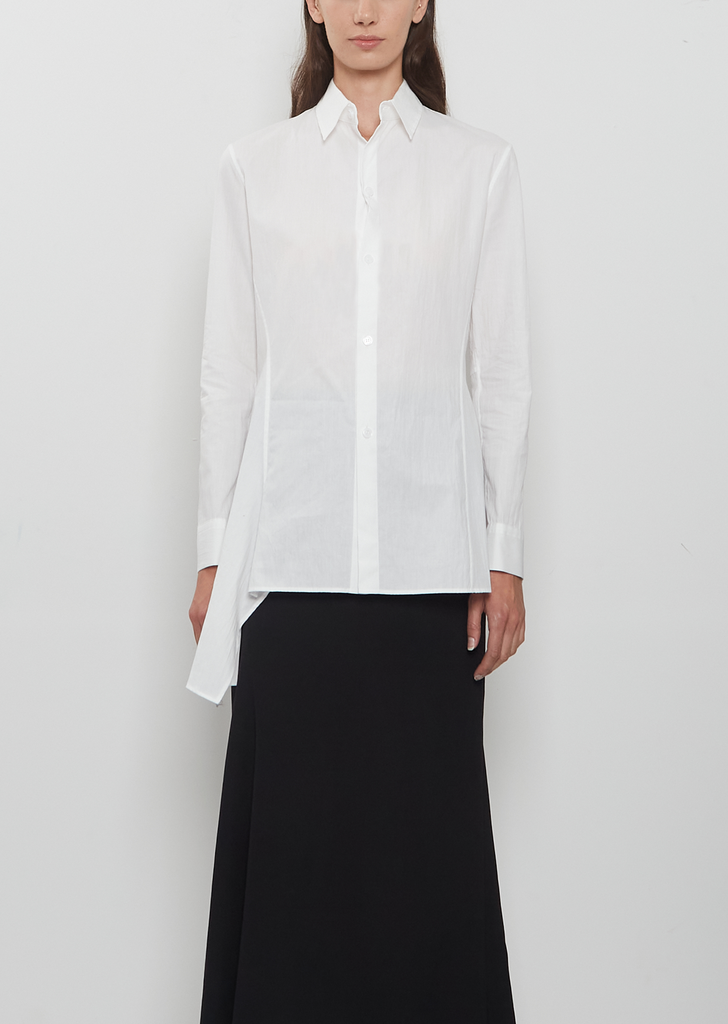 Paneled Long Cotton Shirt