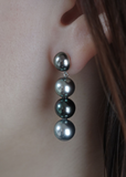Yutai Section Black Pearl Earrings