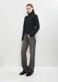 Merino Wool High Neck Zip Up