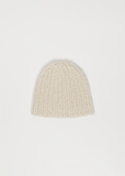 Zuri Cashmere Silk Beanie — Ivory / Latte
