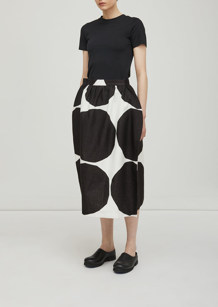 Linen Cloth Print Kivet Skirt