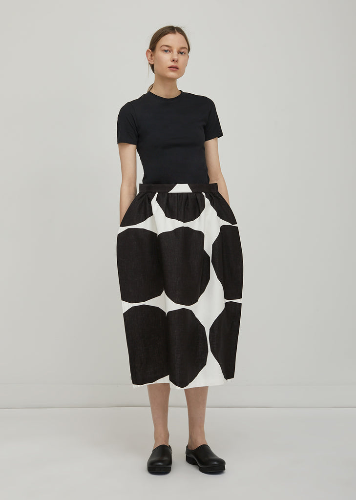 Linen Cloth Print Kivet Skirt
