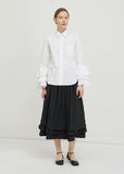 Cotton Broad Tiered Shirt