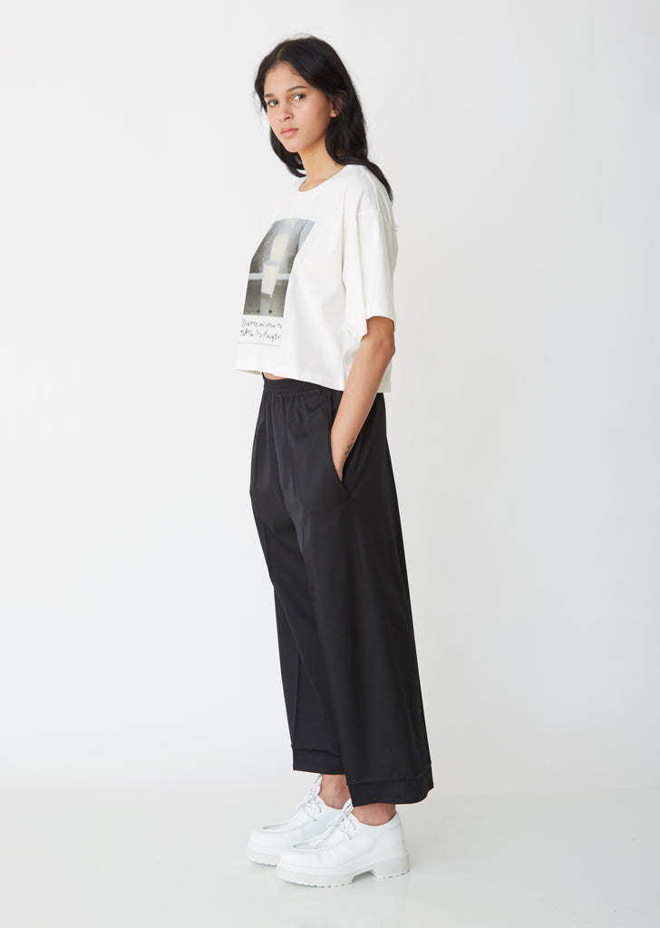 Cropped Wide Leg Trousers