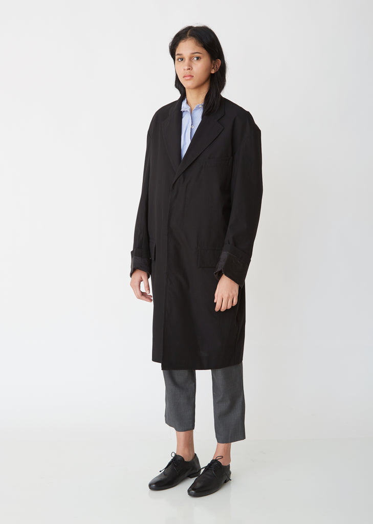 Off-Shoulder Blazer Coat