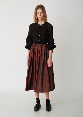 Chambray Twill A–Line Skirt
