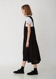 Pleated Georgette Pinafore Dress