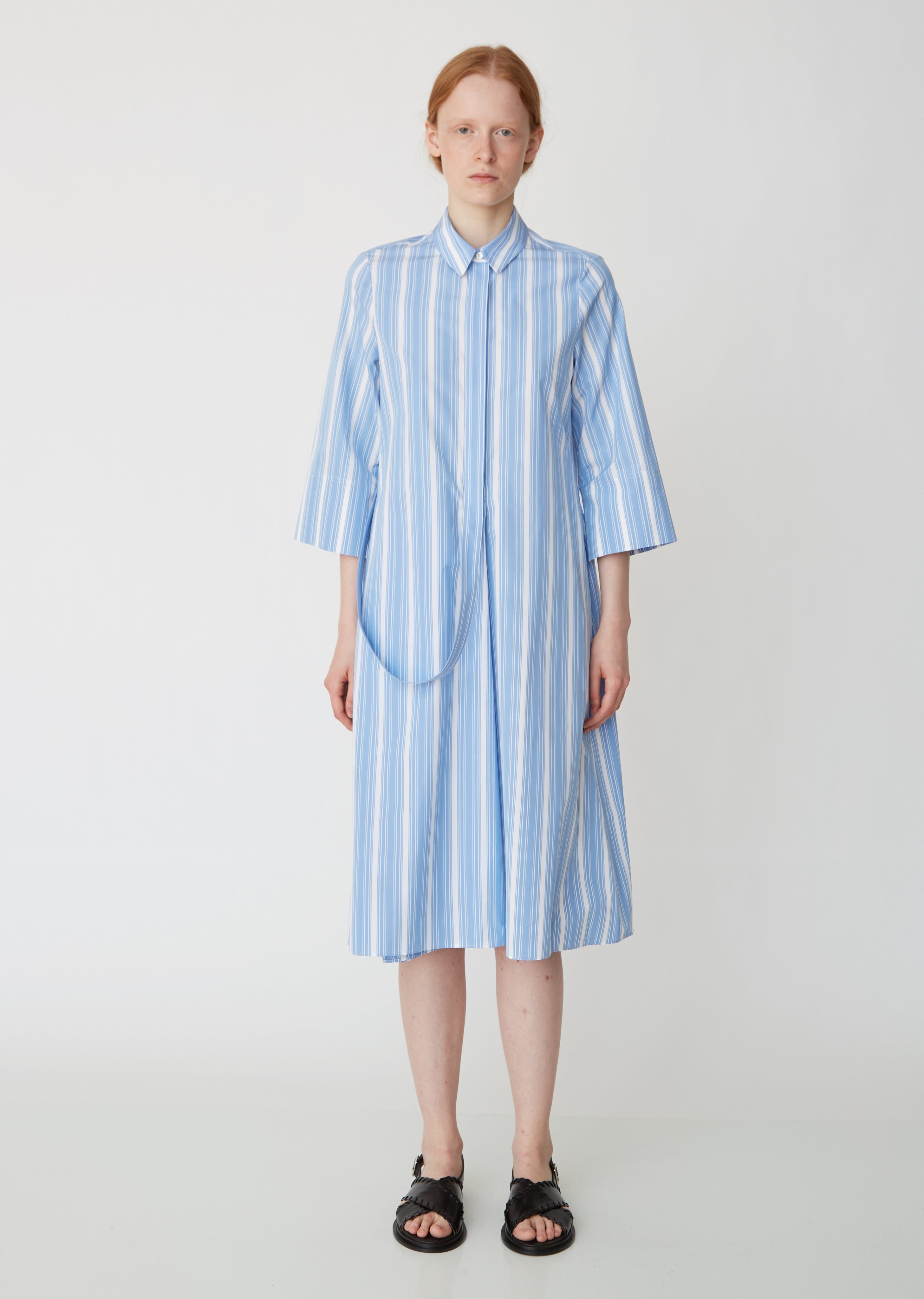 jil sander shirt dress Cotton Chambray Shirt Dress Woman
