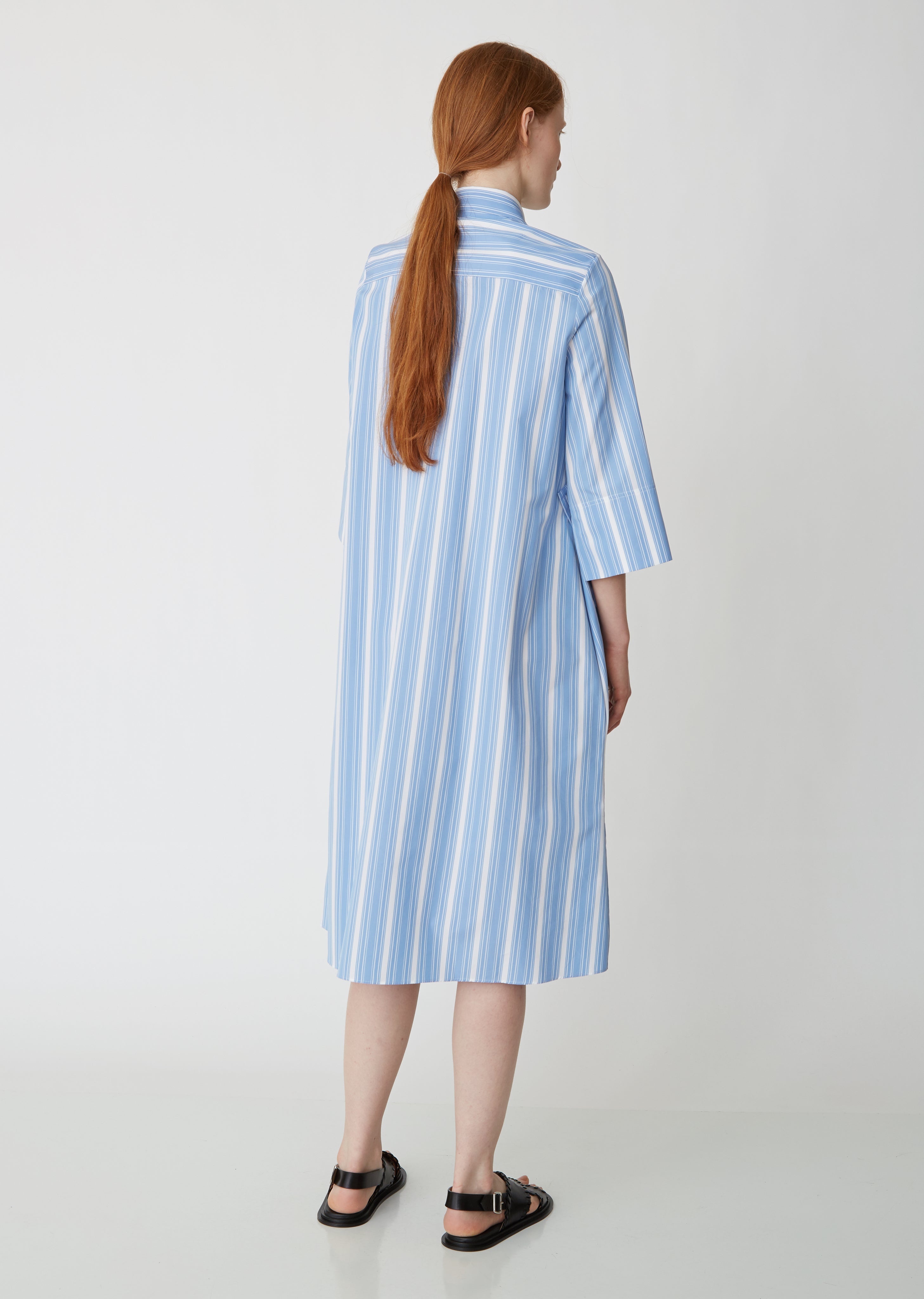 Grandeur Stripe Shirt Dress by Jil Sander- La Garonne Grandeur Stripe Shirt Dress by Jil Sander- La Garonne