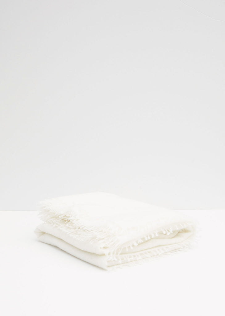 Cashmere Felted Lux Stole — White