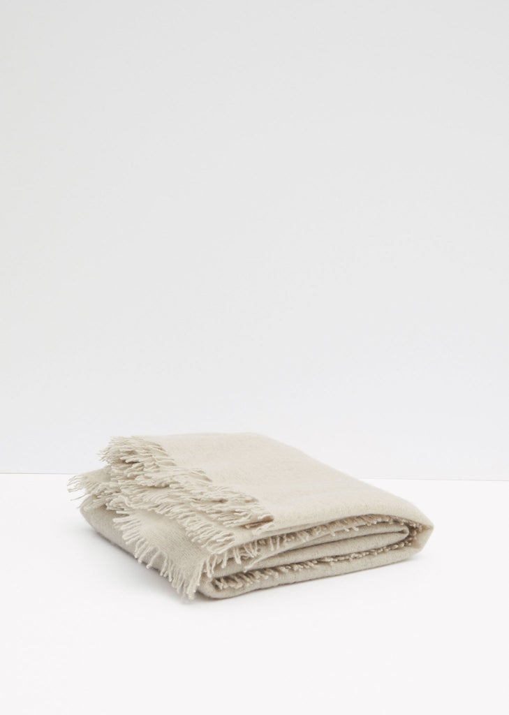 Cashmere Felted Lux Stole — Shell