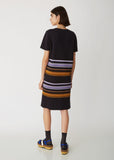 Striped Short Sleeve Knit Dress